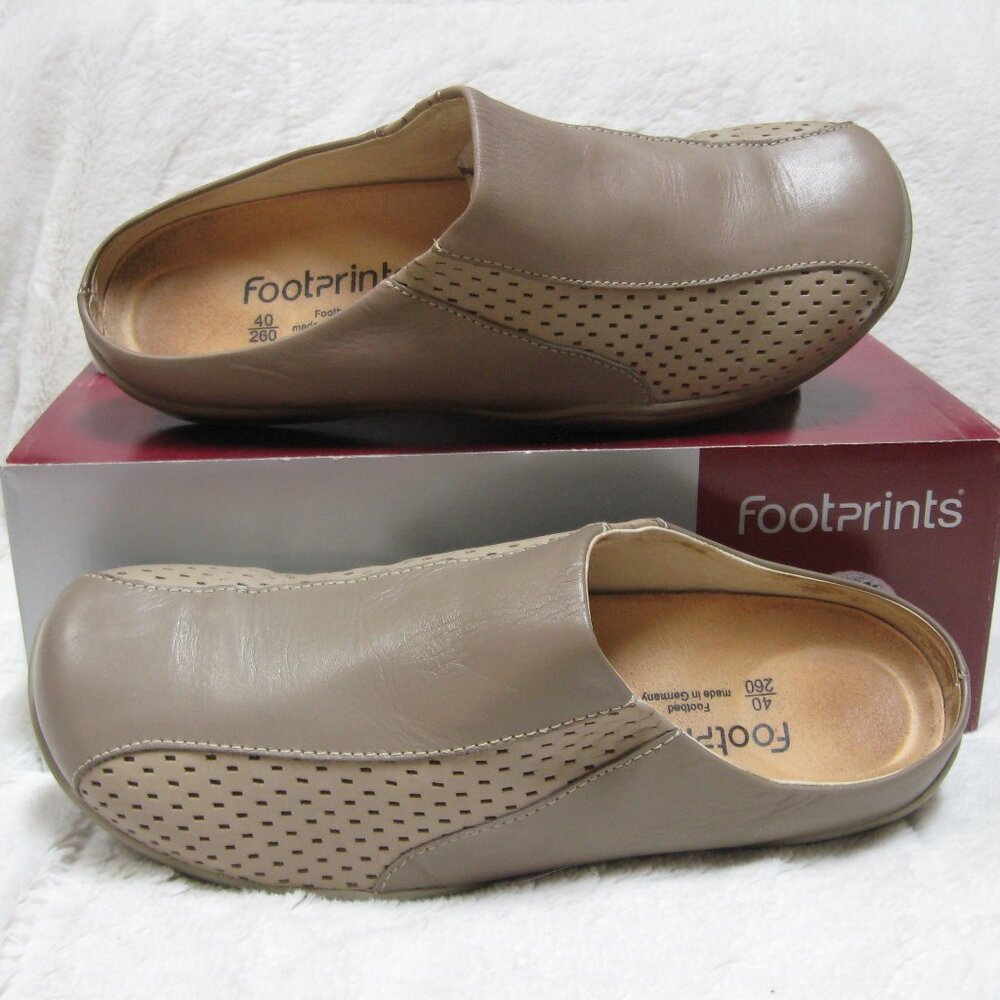 Birkenstock Footprints TRIESTE Beige/Moonstruck Leather Slip on 40 N US W 9 M 7